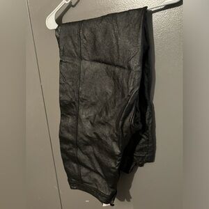 Vintage black leather pants slacks 12  Long Chadwicks